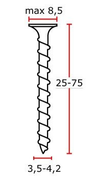 Wkręty na taśmie SENCO 3,9/30mm płyta GK do drewna fosfat