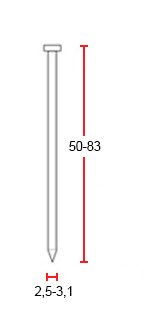 Gwoździarka pneumatyczna bębnowa 4PROCN80 drut 16° 45-80mm