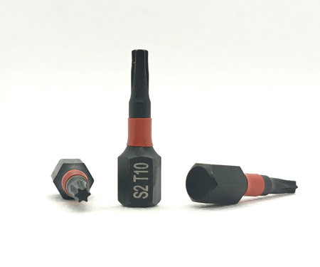 Bity udarowe 4PRO magnetyczne 25mm 1/4" TORX10 - 20 szt