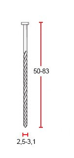 Gwoździarka pneumatyczna bębnowa 4PROCN80 drut 16° 45-80mm