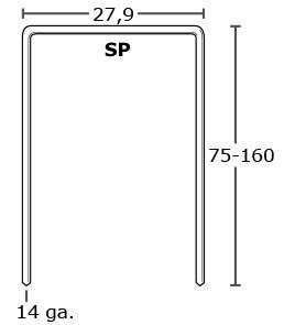 Zszywka typ BS 110mm nierdzewne CE