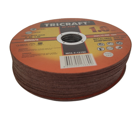 Tarcze do cięcia metalu 125 x 1 x 22,2 mm TRICRAFT XP-PLUS 1szt