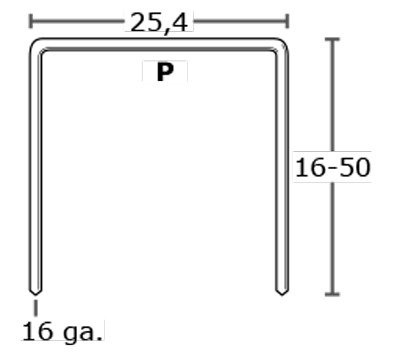 Zszywka typ P 12mm galwanizowane