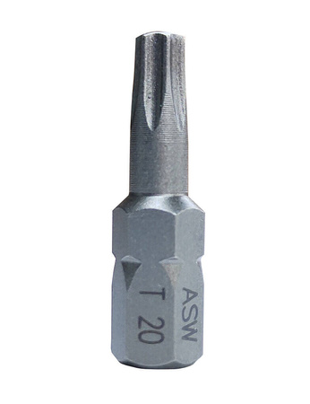 Bity TX20 TORX 20 stal nierdzewna GROT końcówka wkrętakowa 1/4" 25mm