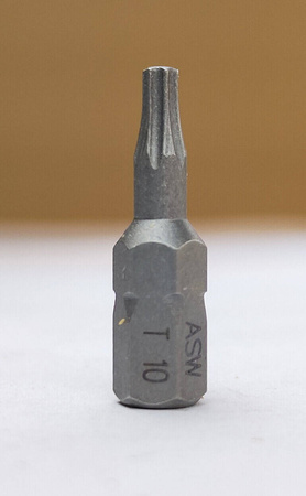 Bity TX10 TORX 10 stal nierdzewna GROT końcówka wkrętakowa 1/4" 25mm