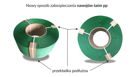 Taśma PP polipropylenowa o szerokości 16mm grubość 0,8mm czarna