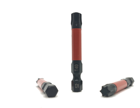 Bity udarowe 4PRO magnetyczne 50mm 1/4" TORX40 - 10 szt