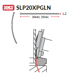 Sztyfciarka pneumatyczna SLP20XPGLN łukowa 1.2 30-35mm