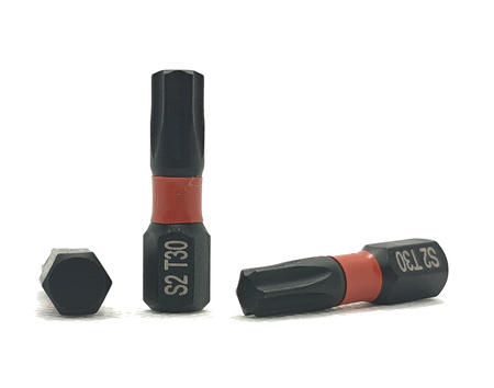 Bity udarowe 4PRO magnetyczne 25mm 1/4" TORX30 - 20 szt