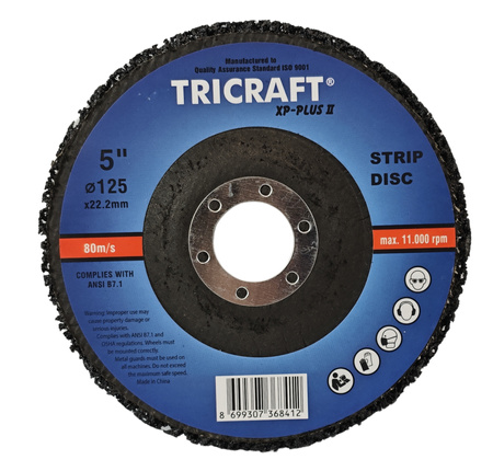 Ściernica tarcza ścierna włóknina 125mm x 22,2mm usuwanie rdzy farby - 5szt