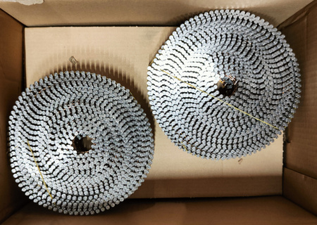 Gwoździe bębnowe łączone drutem w rozmiarze 21/25, jumbo *S*