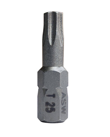 Bity TX25 TORX 25 stal nierdzewna GROT końcówka wkrętakowa 1/4" 25mm