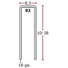 Zszywka stolarska typ 92 długość 16mm MINIBOX
