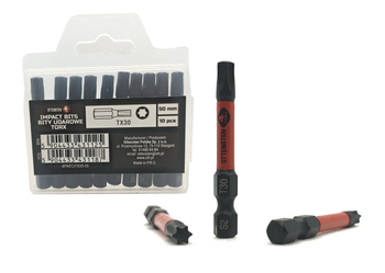 Bity udarowe 4PRO magnetyczne 50mm 1/4" TORX30 - 10 szt