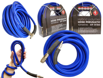 WĄŻ przewód pneumatyczny HYBRYDOWY POLIMEROWY 3/8" 10x16mm ELASTYCZNY do kompresora 10m