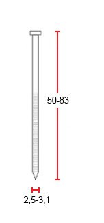 Gwoździarka pneumatyczna bębnowa 4PROCN80 drut 16° 45-80mm