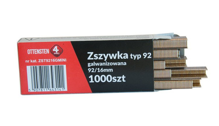 Zszywka stolarska typ 92 długość 16mm MINIBOX