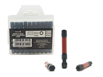Bity udarowe 4PRO magnetyczne 50mm 1/4" TORX40 - 10 szt