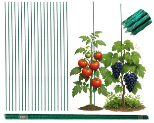 Zielone Tyczki do Pomidorów Kompozytowe Ekologiczne 8 mm 120 cm Podpora EKO 20sztuk