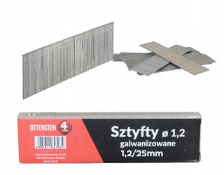 Sztyft 1,2 długość 25mm galwanizowany MINIBOX