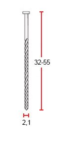 Gwoździarka pneumatyczna bębnowa 4PROCN55 drut 16° 25-55mm