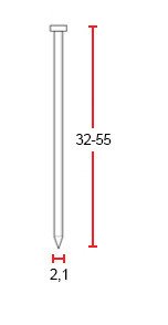 Gwoździarka pneumatyczna bębnowa 4PROCN55 drut 16° 25-55mm