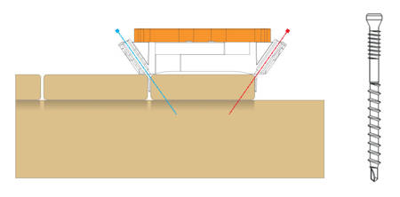 Wkręty tarasowe C4 INVISIBLE ukryty montaż 4,2x60